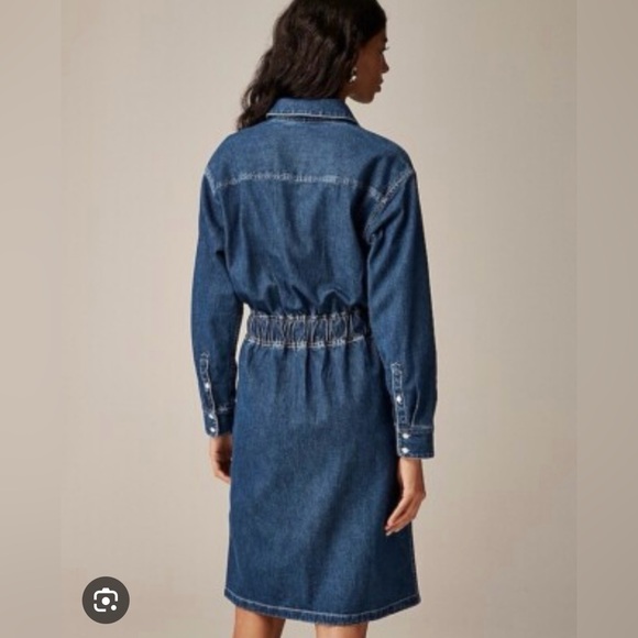 JCrew Denim Utility Dress, size 8, NWT - Picture 4 of 8